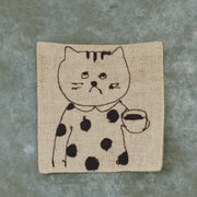Shion Sugawara Linen Embroidery Coaster (Kome)