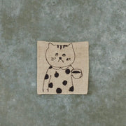 Shion Sugawara Linen Embroidery Coaster (Kome)