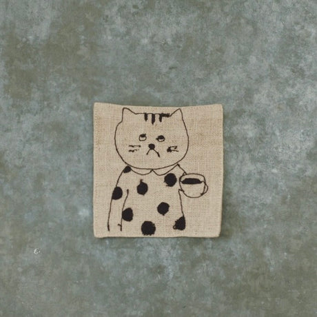 Shion Sugawara Linen Embroidery Coaster (Kome)