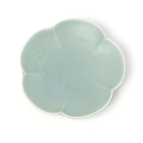 Mino Ware Mini Dish Ume Blossom | Blue Green