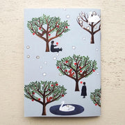 Nishi Shuku Swan Forest Stamp Notebook