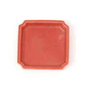 Mino Ware Mini Square Dish | Red
