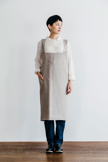 Natural Linen Square Apron