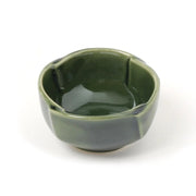 Mino Ware Budding Flower Bowl | Green