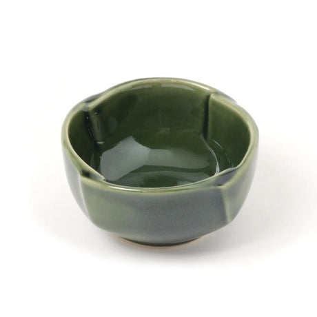 Mino Ware Budding Flower Bowl | Green