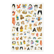 Midori Yuru Log Sticker Sheet | Animal
