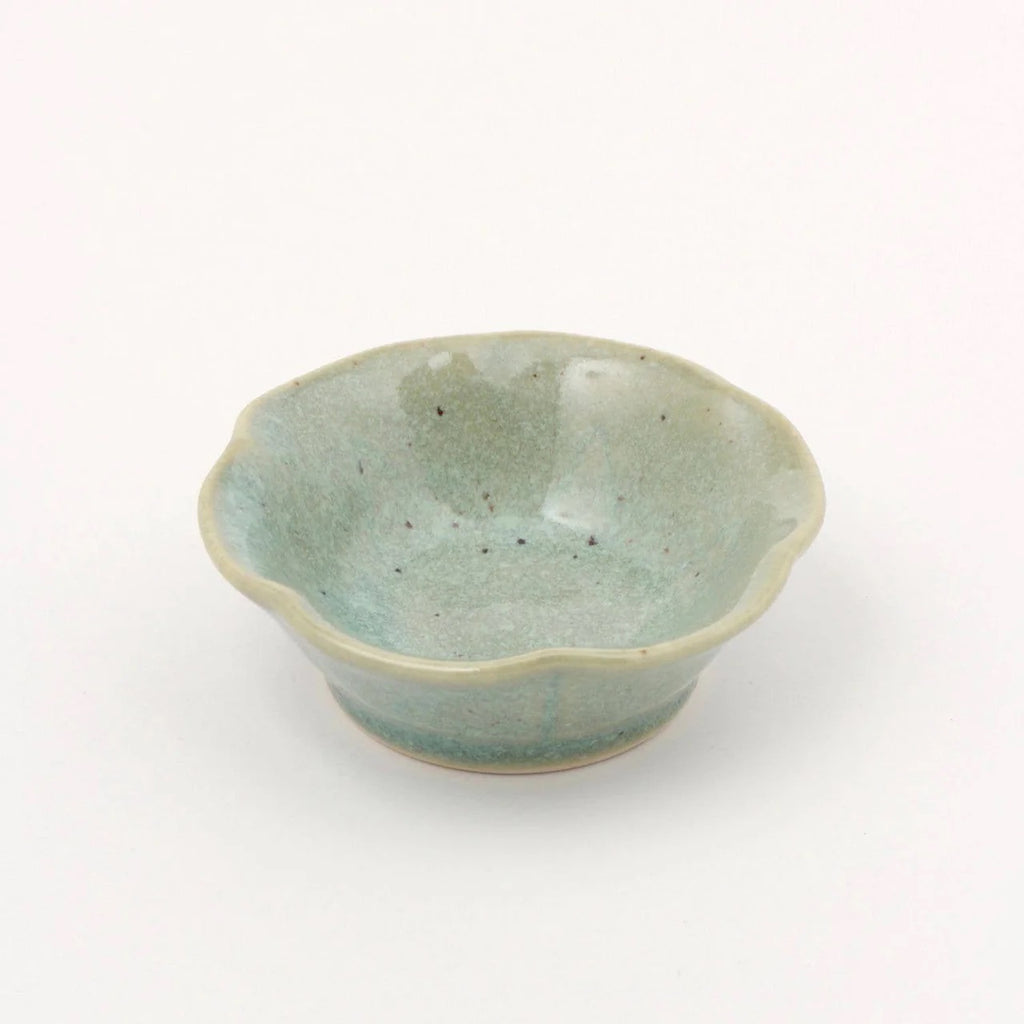 Mino Ware Mini Bowl Flower | Soft Green