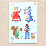 Aiko Fukawa Little Fluffy Friends Postcard Set