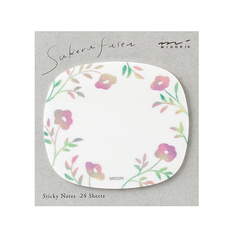 Midori Translucent Sticky Notes | Pink Floral
