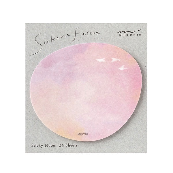 Midori Translucent Sticky Notes | Pink Birds