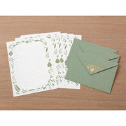 Letterset Foil Stamped Envelope | Leaves