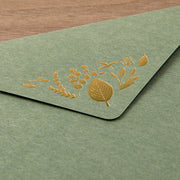 Letterset Foil Stamped Envelope | Leaves