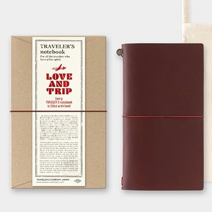 Traveler's Notebook Starter Kit | LOVE & TRIP Red - Special Edition