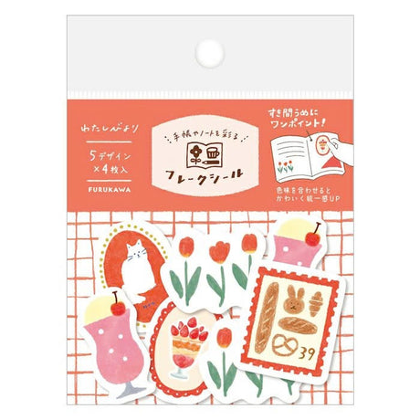 Furukawa Flake Stickers - Red