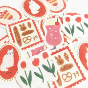 Furukawa Flake Stickers - Red