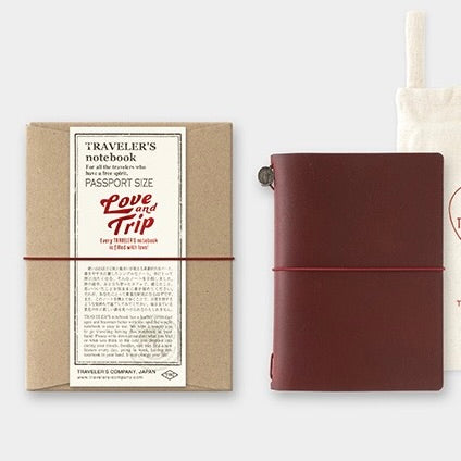 Traveler’s Notebook Passport Size Starter Kit | LOVE & TRIP Red - Special Edition