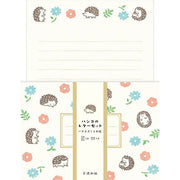Furukawa Paper Hanko Letter Set - Hedgehog & Flowers