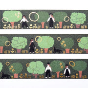 Necktie Shaped Foil Stamped Masking Tape | Green