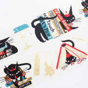 Black Cat Design Foil Stamped Masking Tape | Robin's Bookstore