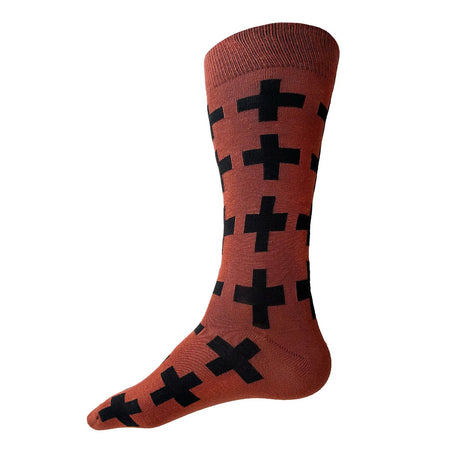 Swiss Socks | Rust + Black | M/L only