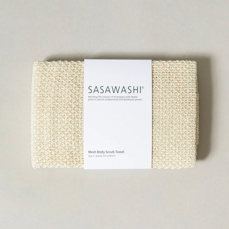 Sasawashi Mesh Body Scrub Towel | Off-White