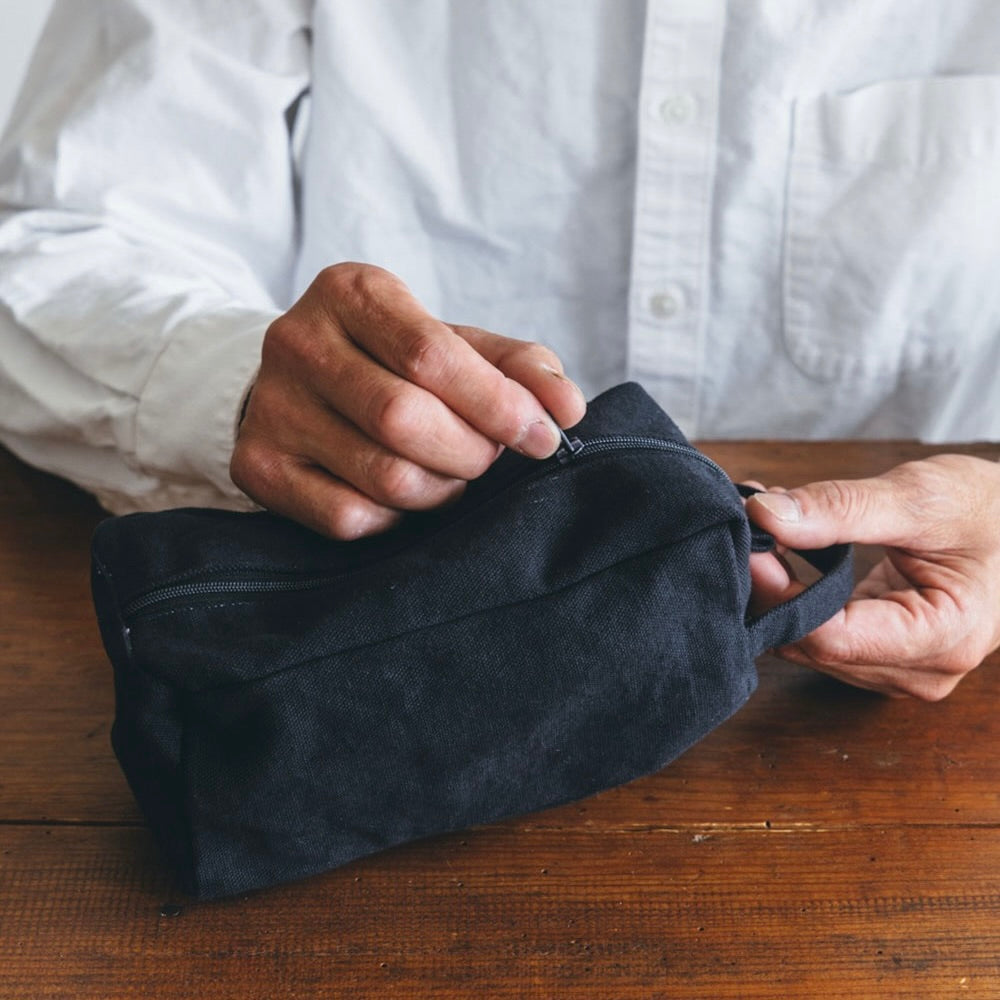 Mii Thaaii Cotton Teeya Pouch | Midnight | Large