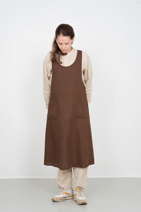 Linen Over Dress Apron | Cafe