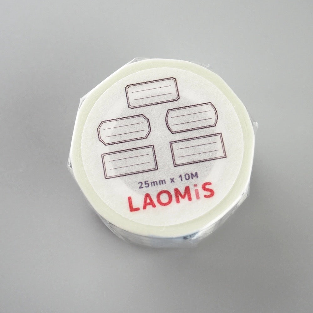 LAOMiS Black Frame Label Writable Washi