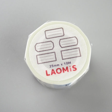 LAOMiS Black Frame Label Writable Washi