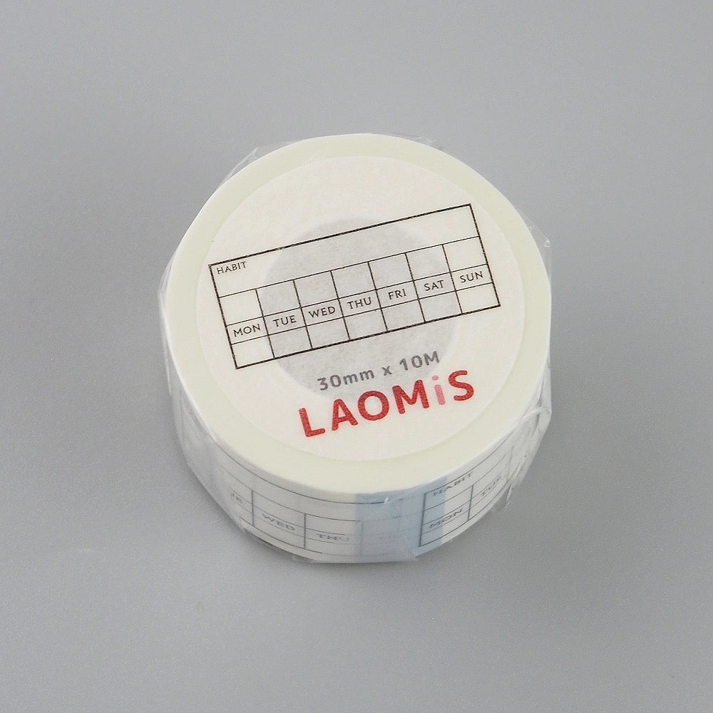 LAOMiS Weekly Routine Habit Tracker Writable Washi Stickers