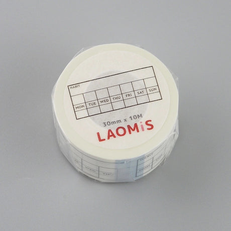 LAOMiS Weekly Routine Habit Tracker Writable Washi Stickers
