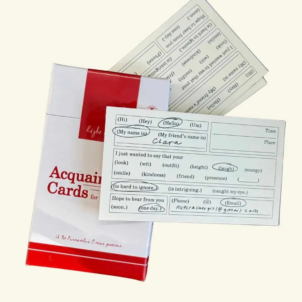Acquaintance Cards: Modern Calling Cards