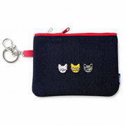 Karepango Denim Coin Wallet | Cat
