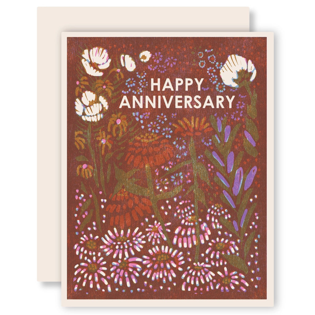 Happy Anniversary Flower Field Card