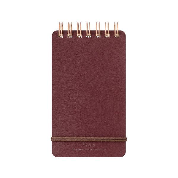 Midori Ring Notebook Grain Memo - Red