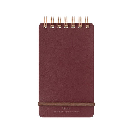 Midori Ring Notebook Grain Memo - Red