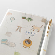 2027 Pocket Diary B6 Cat Pattern