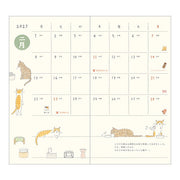 2027 Pocket Diary B6 Cat Pattern