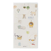 2027 Pocket Diary B6 Cat Pattern