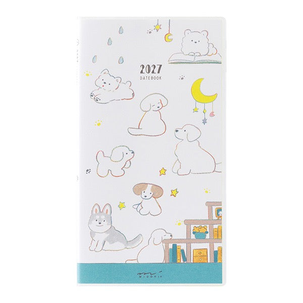 2027 Pocket Diary B6 Dog Pattern