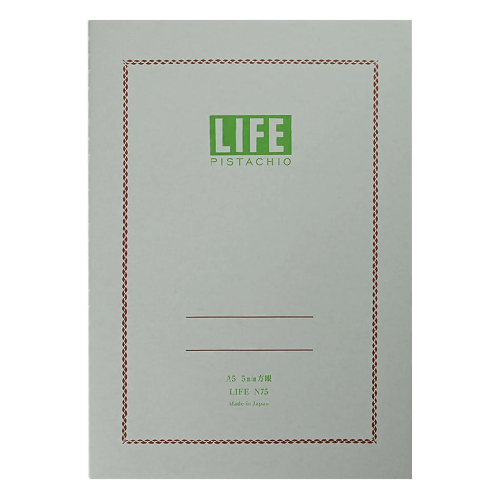 Life Pistachio Notebook A5 - Red Border
