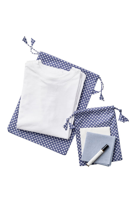 Mii Thaaii Drawstring Bag Set - Leaf Blue