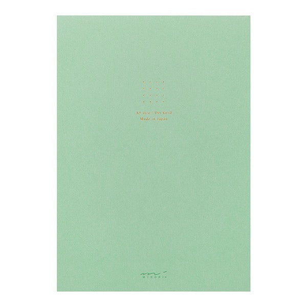 Midori Color Paper Notebook A5 -  Dot Grid - Green