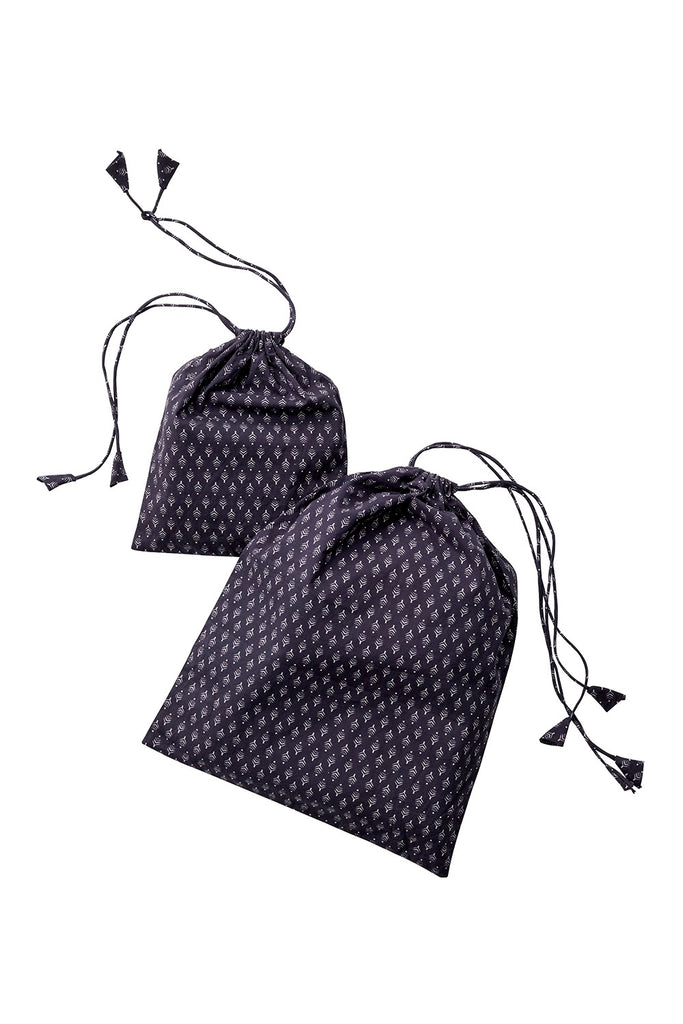 Mii Thaaii Drawstring Bag Set - Tree Navy