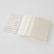 MD Diary Notebook Light A6 - Grid 3-Pack
