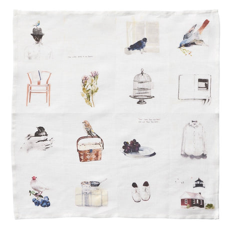 Linen Handkerchief - M.O. Living With Birds