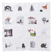 Linen Handkerchief - M.O. Living With Cats