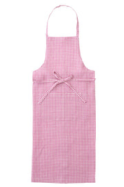 Linen Full Apron | Pink Check | Robin