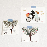 Necktie Bicycle Postcard