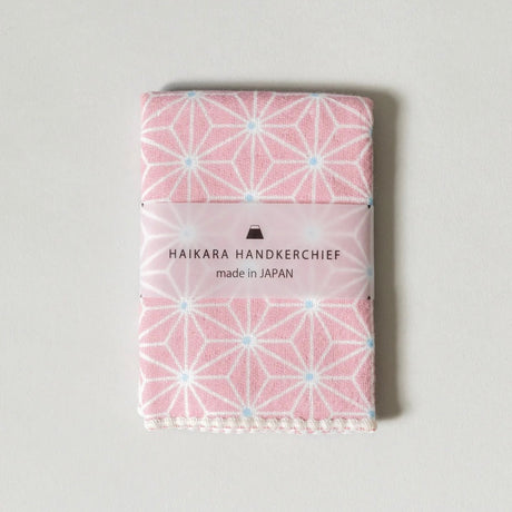 Haikara Handkerchief - Asanoha, Pink